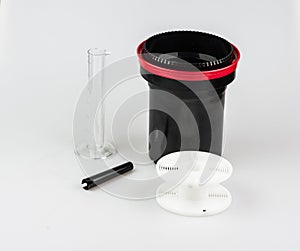 Analog photography development kit: tank, spiral and measuring