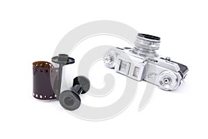 Analog rangefinder camera with 35mm film