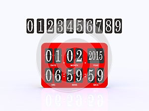 Analog scoreboard digital timer