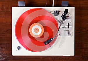 Analog Stereo Turntable Vinyl Record Player photo