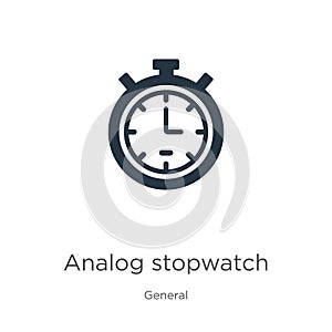 Analog stopwatch icon vector. Trendy flat analog stopwatch icon from general collection isolated on white background. Vector