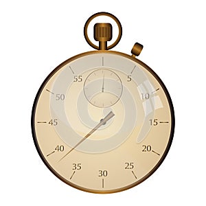 Analog stopwatch. Vector illustration.