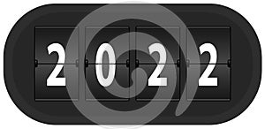 Analog timer New year 2022, vector illustration