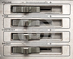 Analog tv control panel