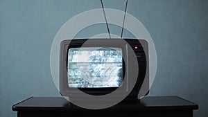 Analog TV with signal bad interference in a dark room
