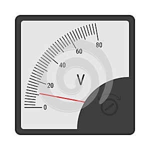 Analog voltmeter icon