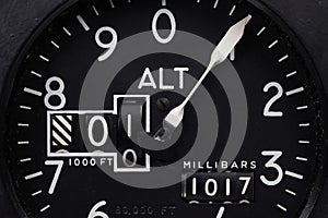 Analogue aviation altimeter