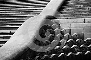 Analogue B&W 35mm Format. City Steps