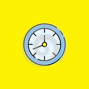 Analogue clock line icon