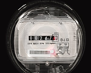 analogue electricity supply meter,