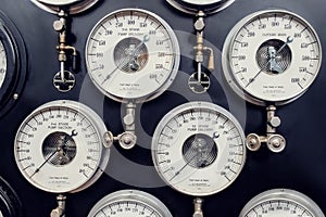 Analogue Gauge. Industrial Water Steam Measurement. photo