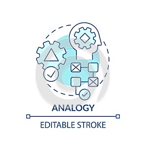 Analogy blue concept icon