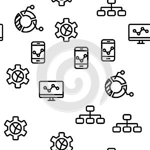 Analyse Element Seamless Pattern Vector