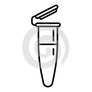 Analyse tube icon, outline style