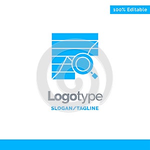 Analysis, Analytic, Analytics, Chart, Data, Graph Blue Solid Logo Template. Place for Tagline