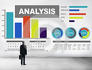 Analysis analyzing information bar graph data statisitc concept