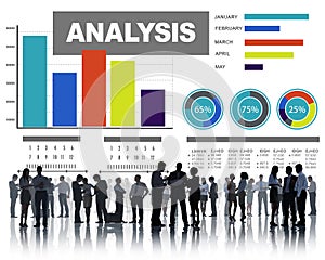 Analysis Analyzing Information Bar Graph Data Statisitc Concept