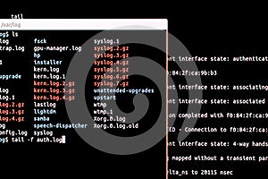 Analysis of authentication log files in an operating system. Ssh photo