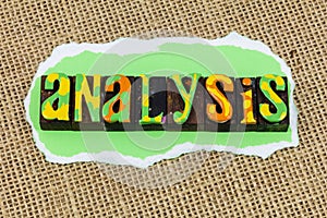 Analysis business management information data marketing strategy concept technology computer typography