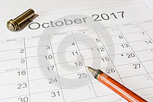 Analysis of a calendar October