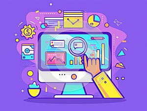 Analysis and Data Visualization on Computer Screen