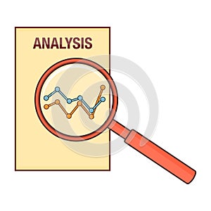 Analysis diagram magnifier, line art