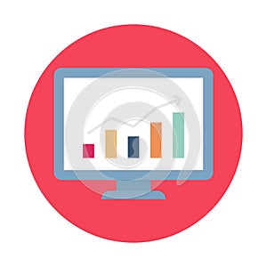 Analysis flat background vector icon which can easily modify or edit