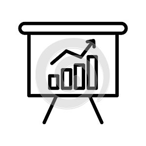 Analysis graph Line Style vector icon which can easily modify or edit