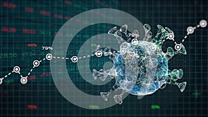 Analysis graphs and reports numbers about a pandemic virus crisis.