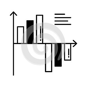 Analysis half glyph vector icon which can easily modify or edit
