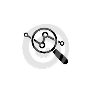 Analysis Icon in flat style. Data analysis symbol