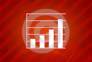 Analysis icon isolated on abstract red gradient magnificence background