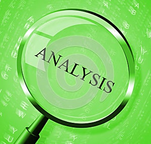 Analysis Magnifier Represents Data Analytics And Analyse