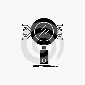 Analysis, Search, information, research, Security Glyph Icon. Vector isolated illustration
