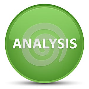 Analysis special soft green round button