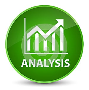 Analysis (statistics icon) elegant green round button