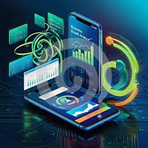 Analysis trends and software development coding process concept