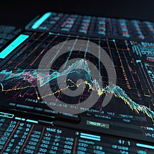 Analysis trends and software development coding process concept. Programming, testing cross platform code.