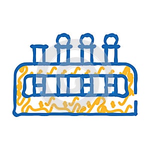 analysis tubes flat icon doodle illustration