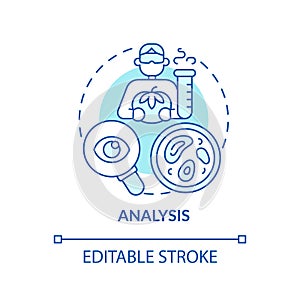 Analysis turquoise concept icon