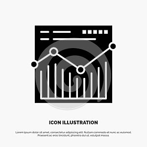 Analysis, Web, Website, Report Solid Black Glyph Icon