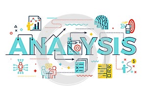 Analysis word lettering illustration photo