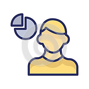 Analyst character Isolated Vector icon which can easily modify or edit