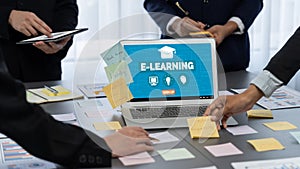 Analyst team use sticky note for creative brainstorm with BI data. Prodigy