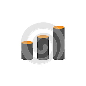 Analytic and cylinder icon. Element of financial, diagrams and reports icon for mobile concept and web apps. Detailed Analytic and