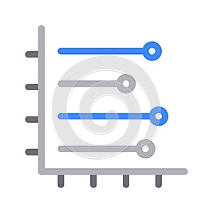 Analytic  vector color line icon