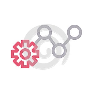 Analytic  vector color line icon