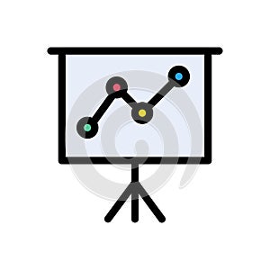 Analytic vector glyph color  icon