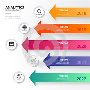 analytic infographics modern style vector illustration