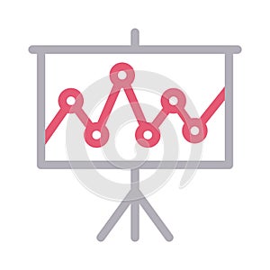 Analytic thin color line vector icon